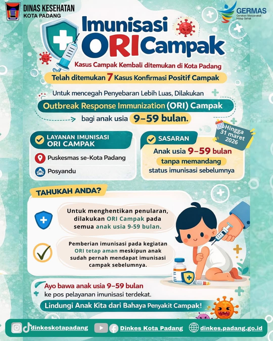 Imunisasi ORI Campak di Kota Padang