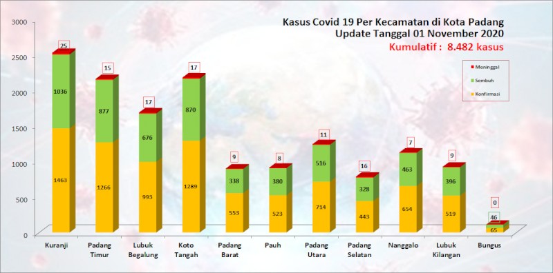 Situasi Terkini Perkembangan Kasus Coronavirus Disease (COVID-19) di Kota Padang_01 November 2020 Update Pukul 14.00 WIB