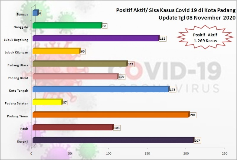 Situasi Terkini Perkembangan Kasus Coronavirus Disease (COVID-19) di Kota Padang_08 November 2020 Update Pukul 14.00 WIB