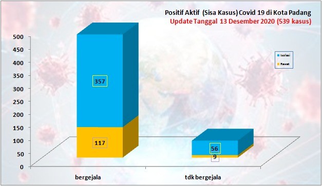 Situasi Terkini Perkembangan Kasus Coronavirus Disease (COVID-19) di Kota Padang_13 Desember 2020 Update Pukul 14.00 WIB