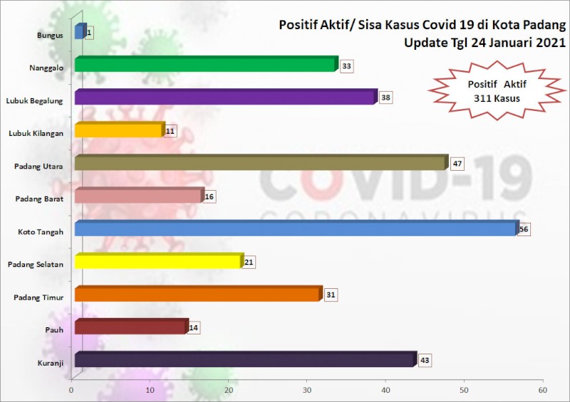 Situasi Terkini Perkembangan Kasus Coronavirus Disease (COVID-19) di Kota Padang_24 Januari 2021 Update Pukul 13.00 WIB