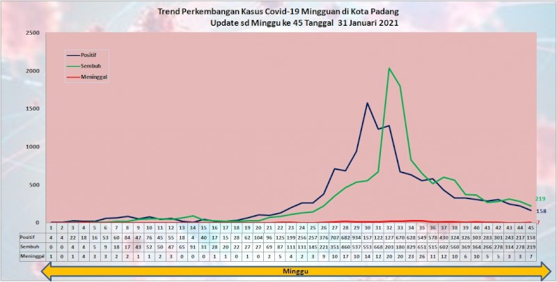 Situasi Terkini Perkembangan Kasus Coronavirus Disease (COVID-19) di Kota Padang_31 Januari 2021 Update Pukul 13.00 WIB