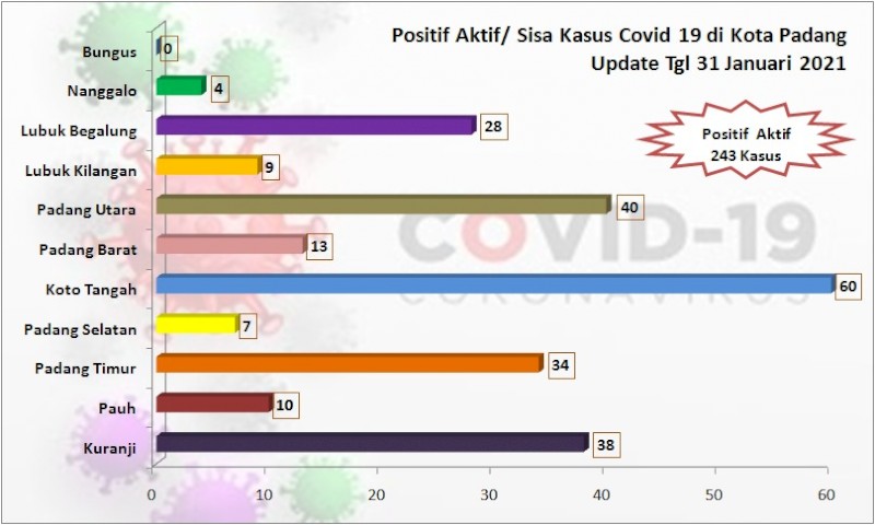 Situasi Terkini Perkembangan Kasus Coronavirus Disease (COVID-19) di Kota Padang_31 Januari 2021 Update Pukul 13.00 WIB