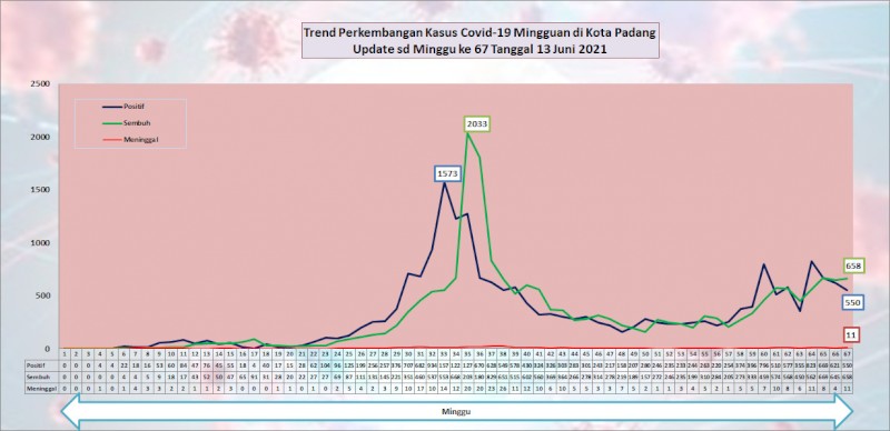 Situasi Terkini Perkembangan Kasus Coronavirus Disease (COVID-19) di Kota Padang_13 Juni 2021 Update Pukul 13.00 WIB