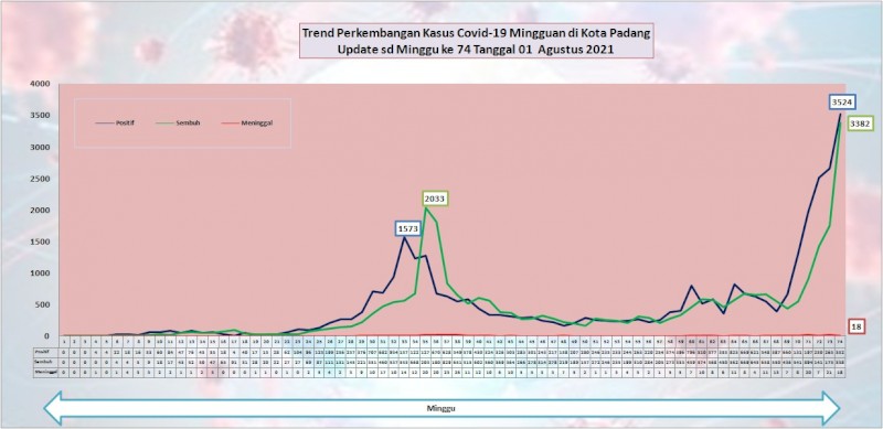 Situasi Terkini Perkembangan Kasus Coronavirus Disease (COVID-19) di Kota Padang_01 Agustus 2021 Update Pukul 13.00 WIB