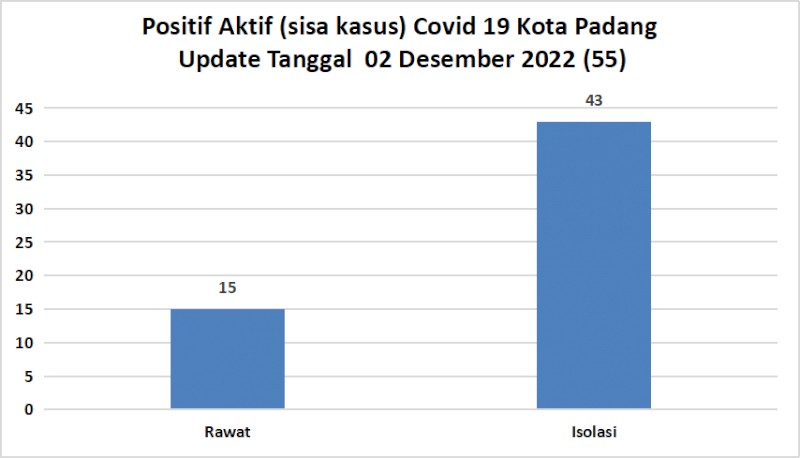 Situasi Terkini Perkembangan Kasus Coronavirus Disease (COVID-19) di Kota Padang 02 Desember 2022